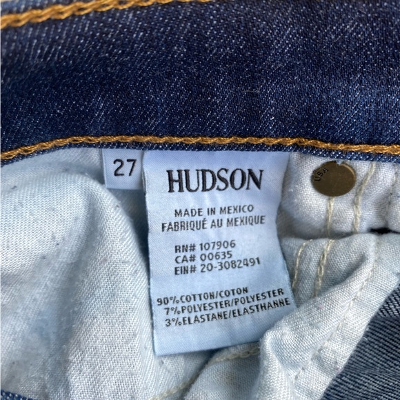 Hudson Nico Mid-rise Super Skinny Dark Wash Denim size 27 - Picture 2 of 5